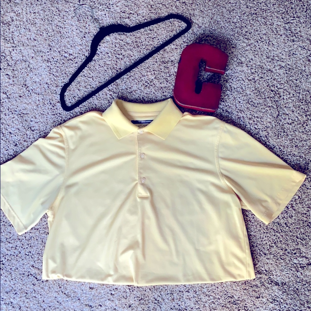 Men’s light yellow golf shirt